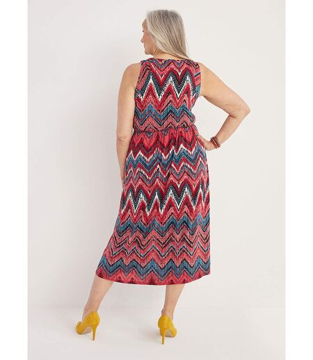 Robe longue cache-coeur sans manches