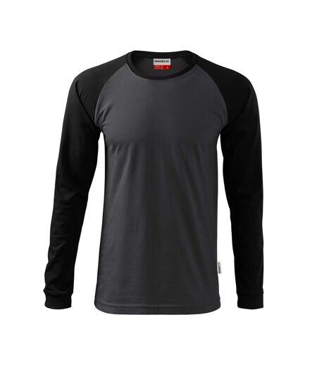 T-shirt Manches Longues Motif/style Rue Homme Gris Rimeck