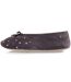 Isotoner Chaussons Ballerines femme brodée pois-3