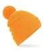 Bonnet à pompon adulte - B439 - orange fluo