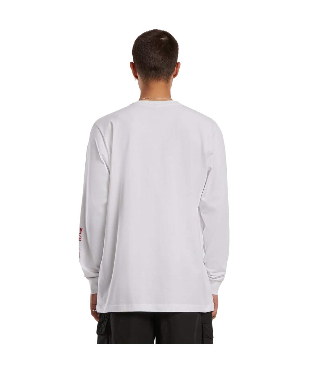 Mens Cash Only Long-sleeve T-shirt Blanc Mister Tee-1