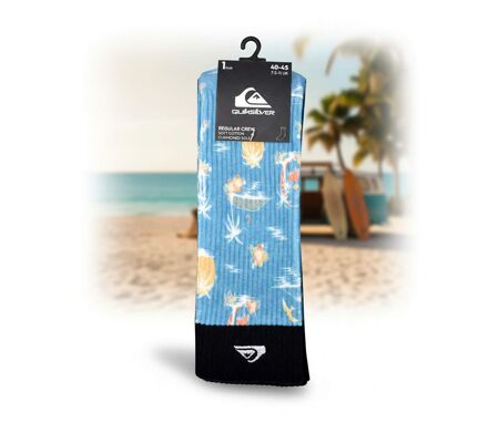 Quiksilver Pack de Chaussettes Homme Crew LONG Lifestyle Pack de 2 Paires