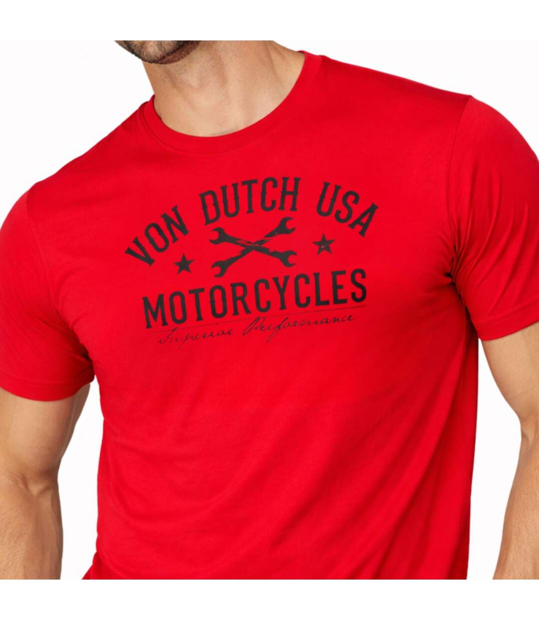 T-shirt homme col rond en jersey 140grm imprimé devant Log5 Vondutch-2