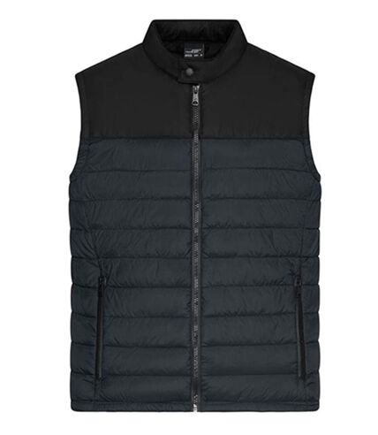 Bodywarmer matelassé - Homme - JN1332 - gris carbone et noir