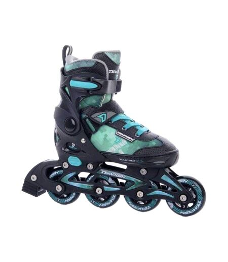 Patins À Roulettes Alignées Dasty Enfant 41-42 Fr Noir Vert Tempish