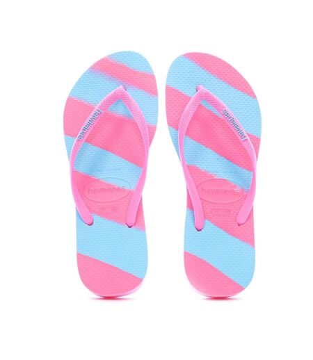 Tongs rose/turquoise femme havaianas infrad