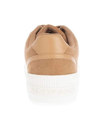 Womens/ladies Cheery Corduroy Trainers Tan Rocket Dog