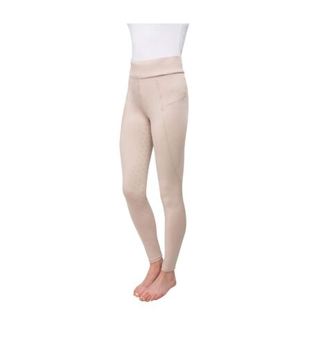 Womens/ladies Melton Horse Riding Tights Beige HyPERFORMANCE