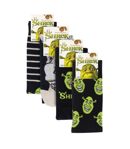 4 Pack Novelty Cotton Shrek Socks for Men and Women