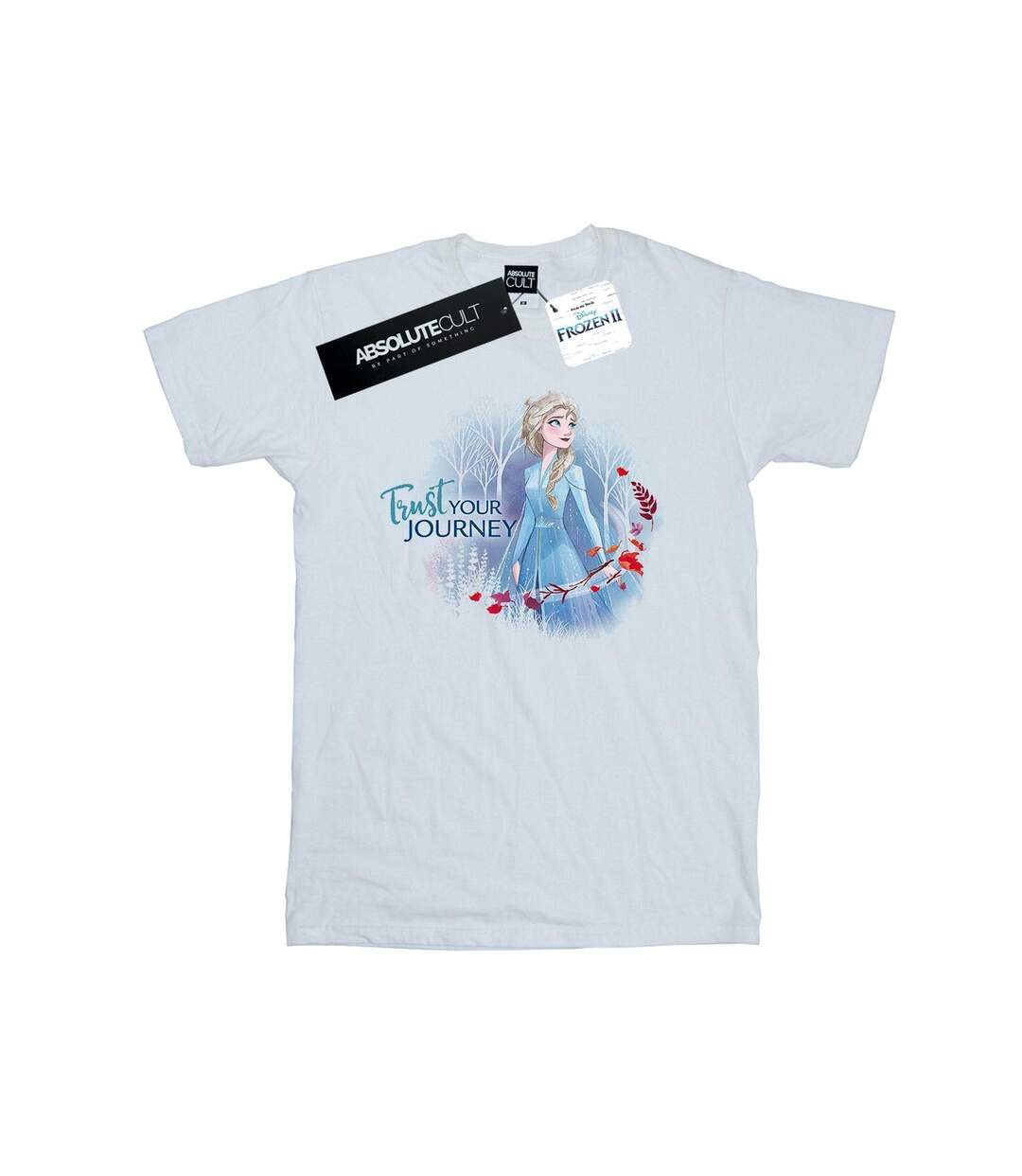 Disney Femmes/Les femmes Frozen 2 Trust Your Journey - T-shirt boyfriend en coton (Blanc) - UTBI24516-1
