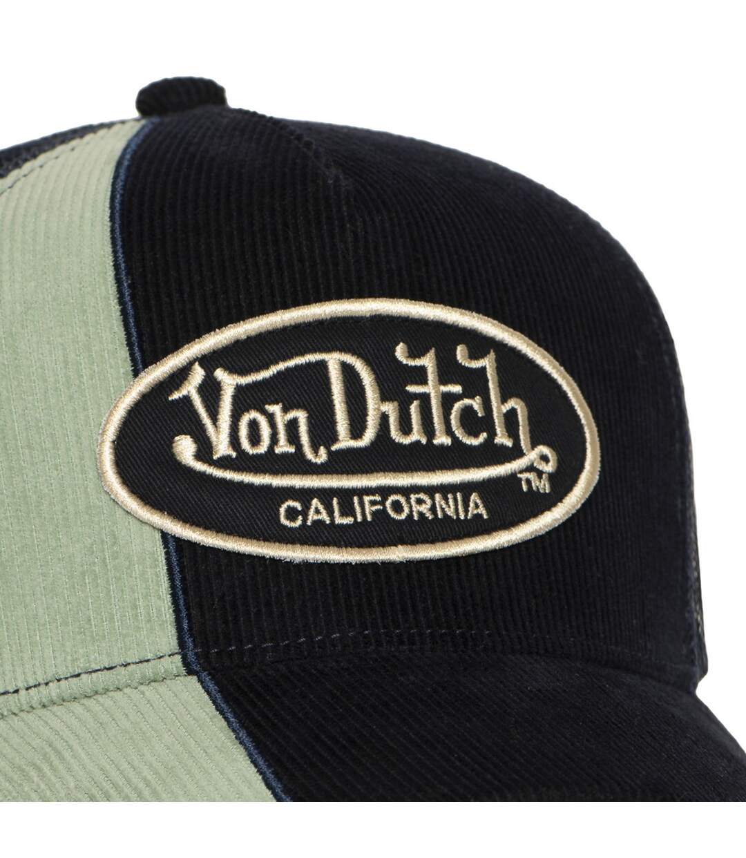 Casquette trucker avec filet adulte en velours côtelé et patch Cut Vondutch-3