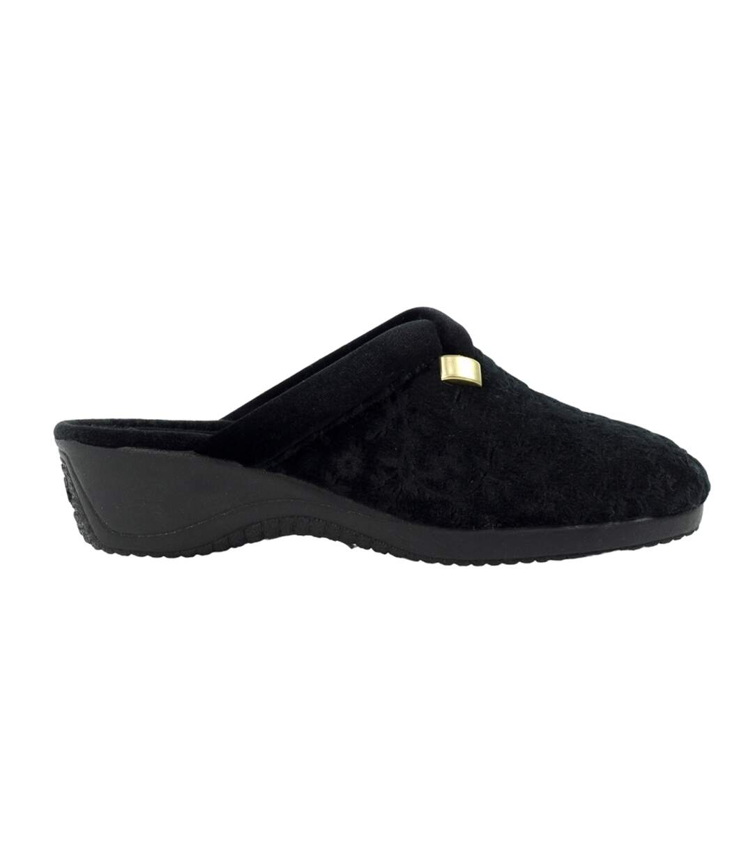 Chaussons mules amaretto femme noir Lunar-3