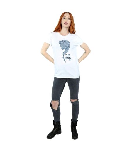 Disney T-shirt boyfriend en coton Frozen Cold Womens/Ladies (Blanc) - UTBI24669