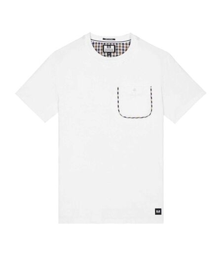 T-shirt Style À Carreaux Sutton Homme Blanc Weekend Offender