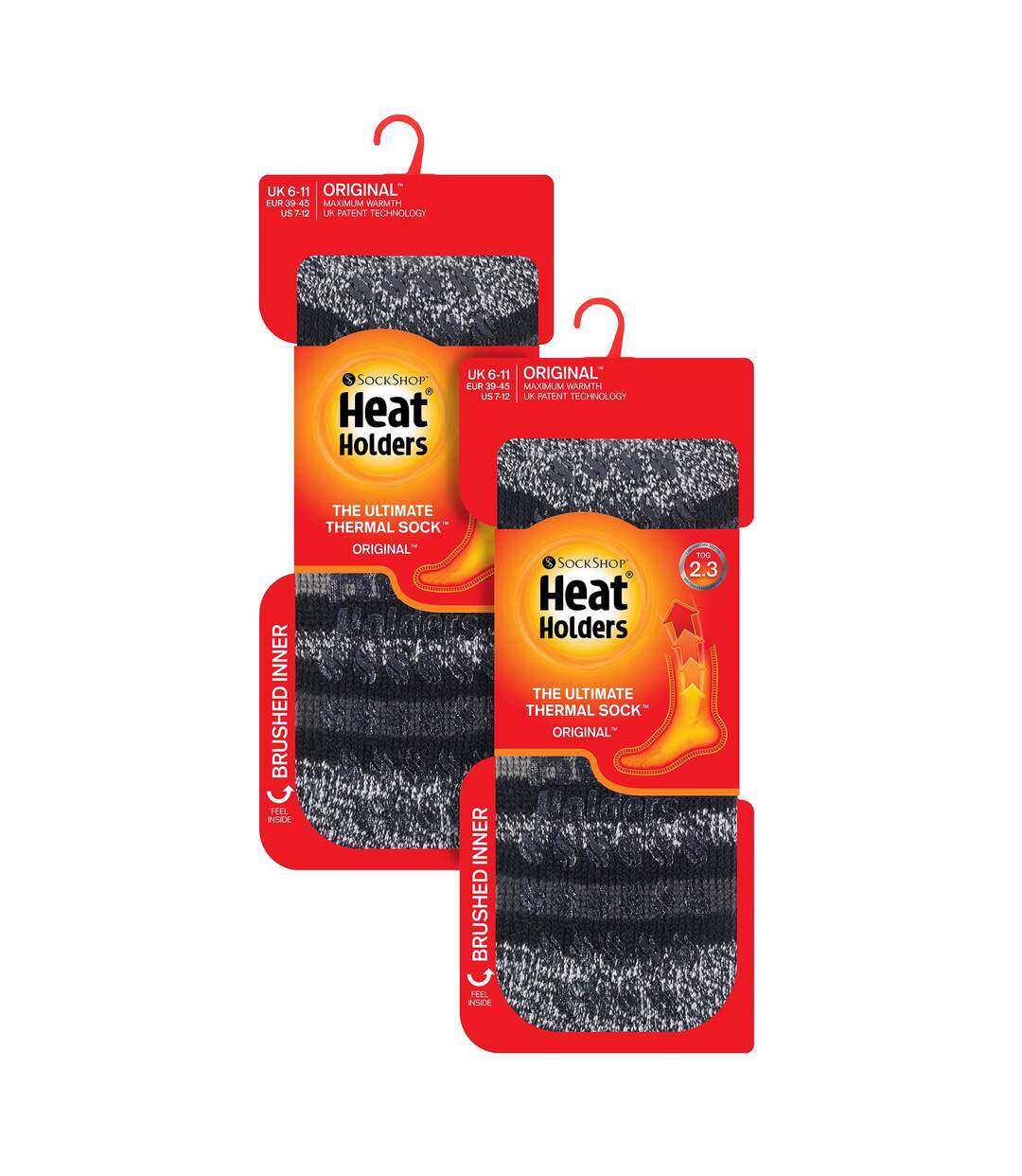 2 Pair Mens Winter Crew Slipper Socks-2