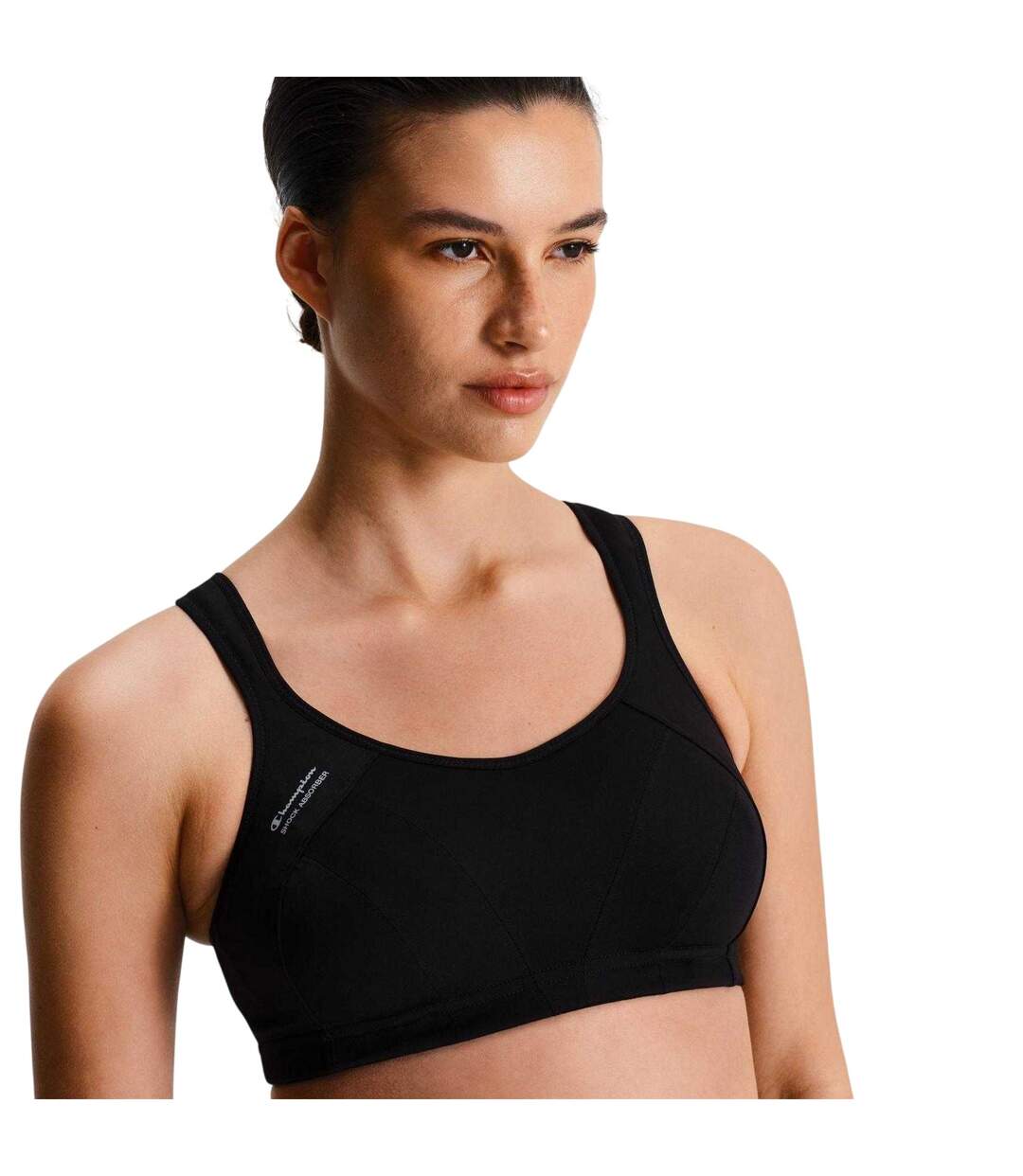 Womens/ladies High Impact Sports Bra Black Champion-4