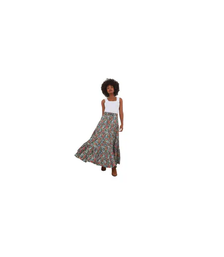 Womens/ladies Boho Maxi Skirt Multicoloured Joe Browns