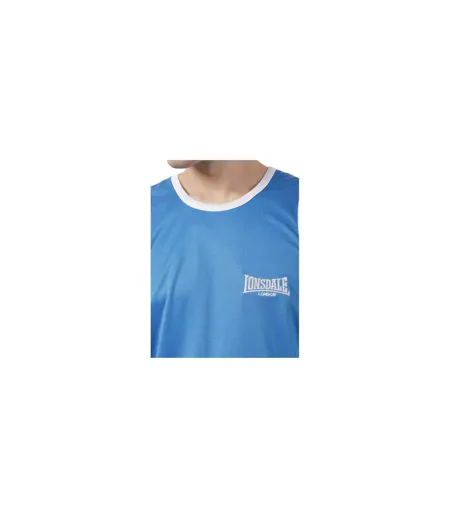 Mens Boxing Vest Blue White Lonsdale
