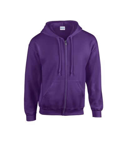 Gildan Mens Heavy Blend Full Zip Hoodie (Purple)