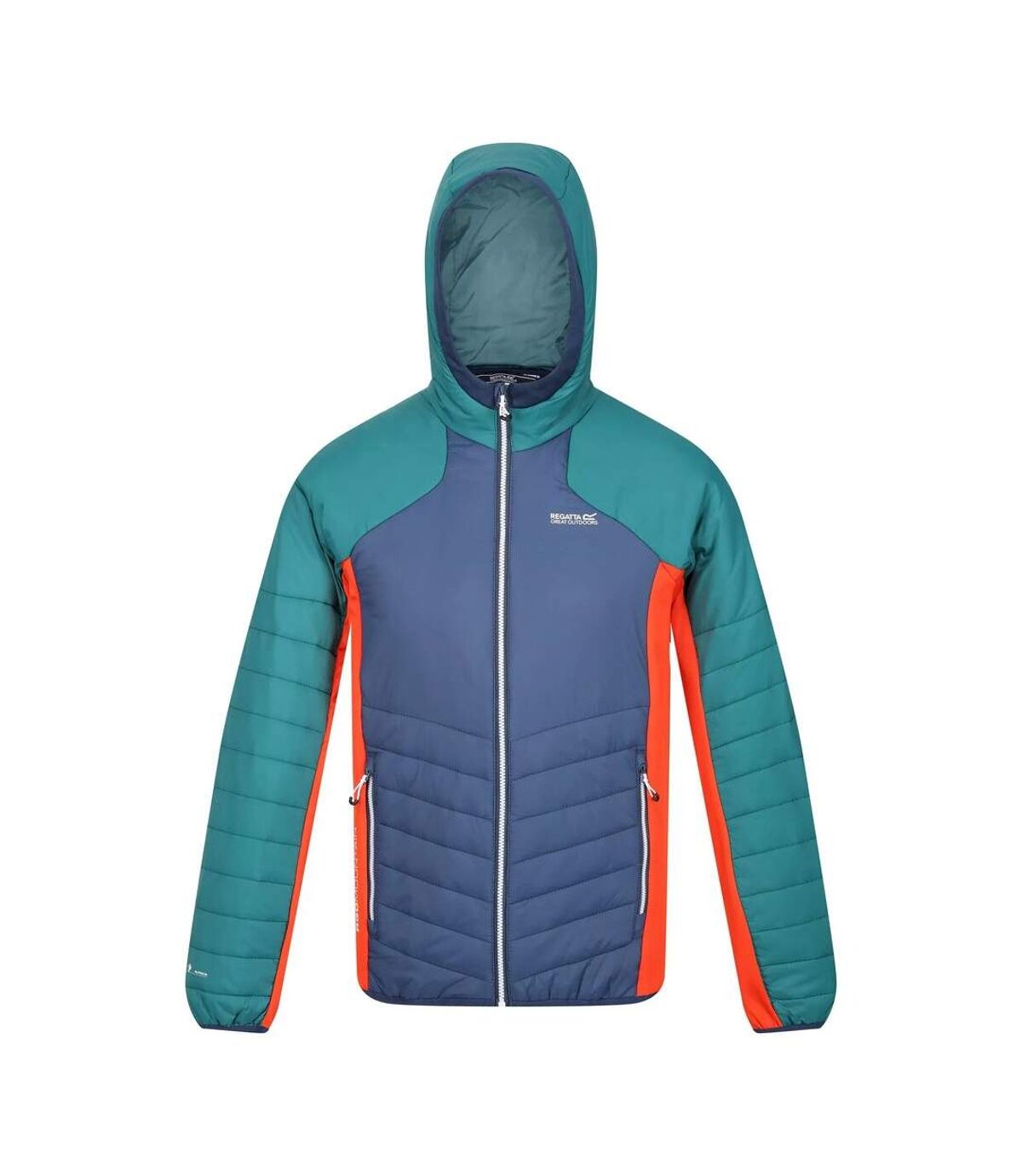 Regatta Mens Trutton Hooded Soft Shell Jacket (Admiral Blue/Pacific Green)