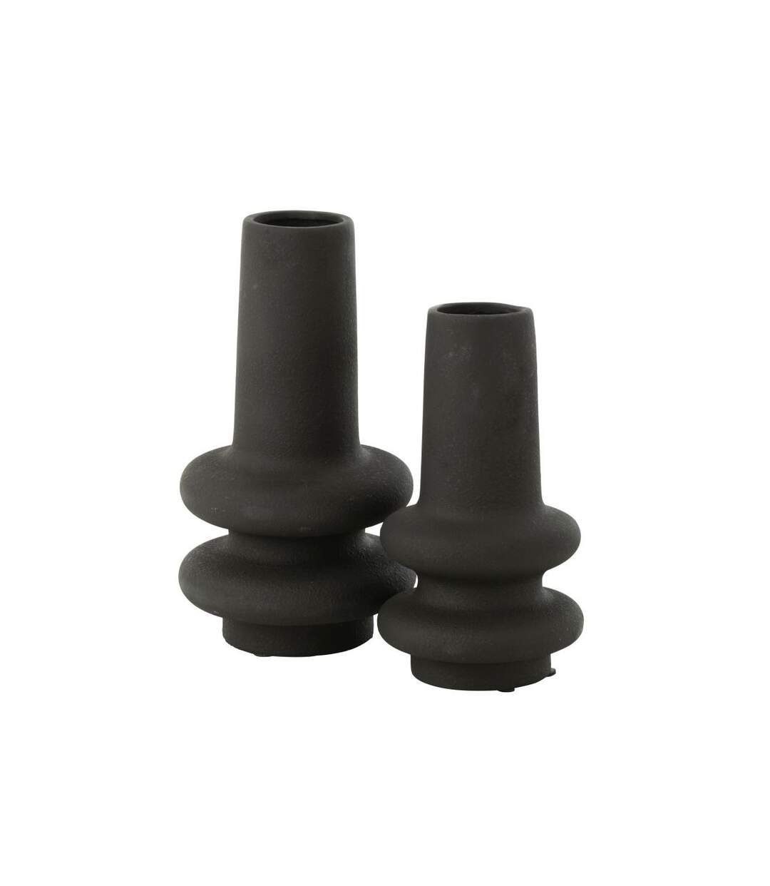 Vase Déco en Argile Lyra 32cm Noir-2
