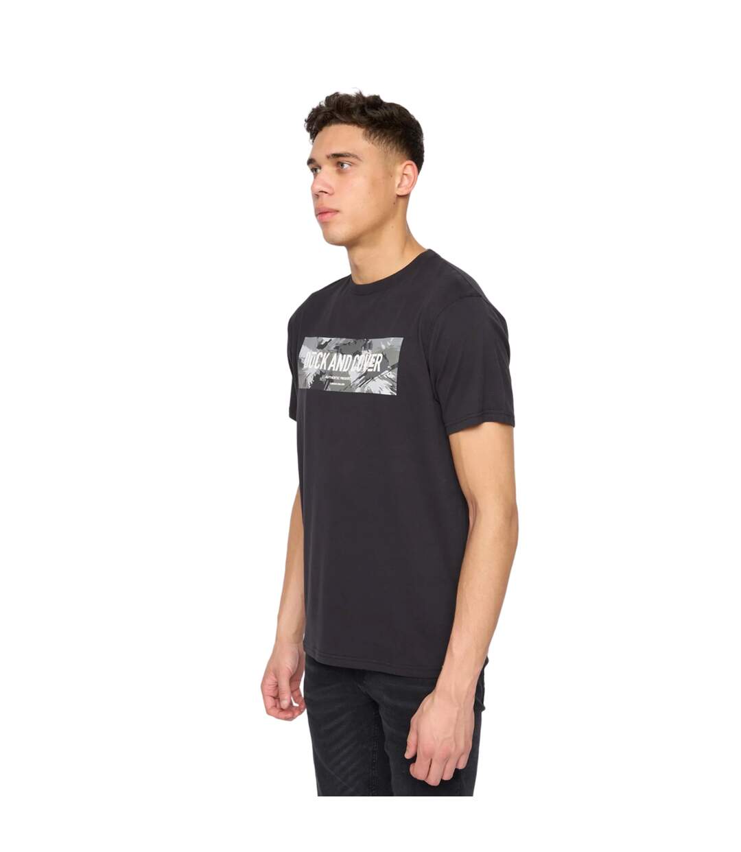 T-shirt wayfirth homme noir Duck and Cover-3