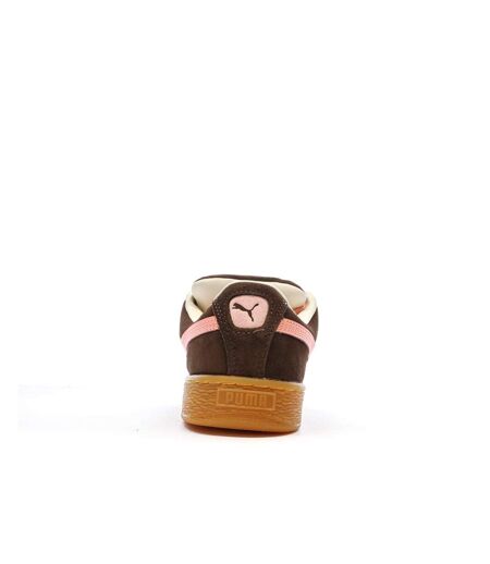 Baskets marron/rose femme puma suede xl