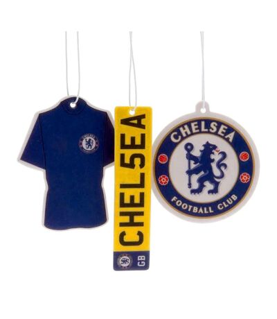 Chelsea FC Rafraîchisseur d'air suspendu pour voiture (lot de 3) (Bleu/jaune/blanc) (One Size) - UTSG19972
