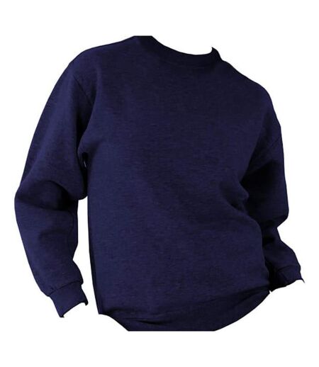 UCC 50/50 Mens Heavyweight Plain Set-In Sweatshirt Top (Navy Blue) - UTBC1193