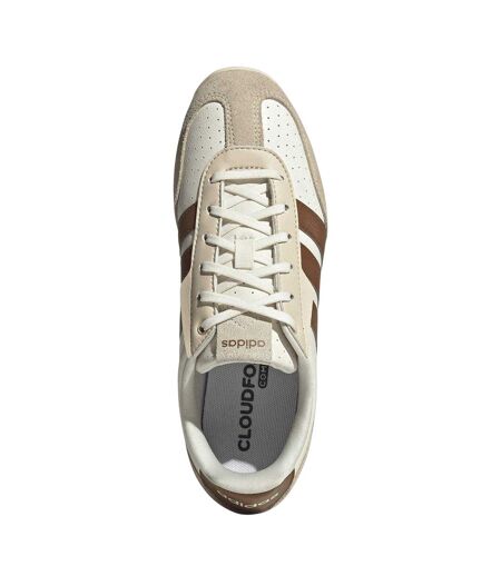 Womens/ladies Barreda Low Trainers Off White Brown Adidas