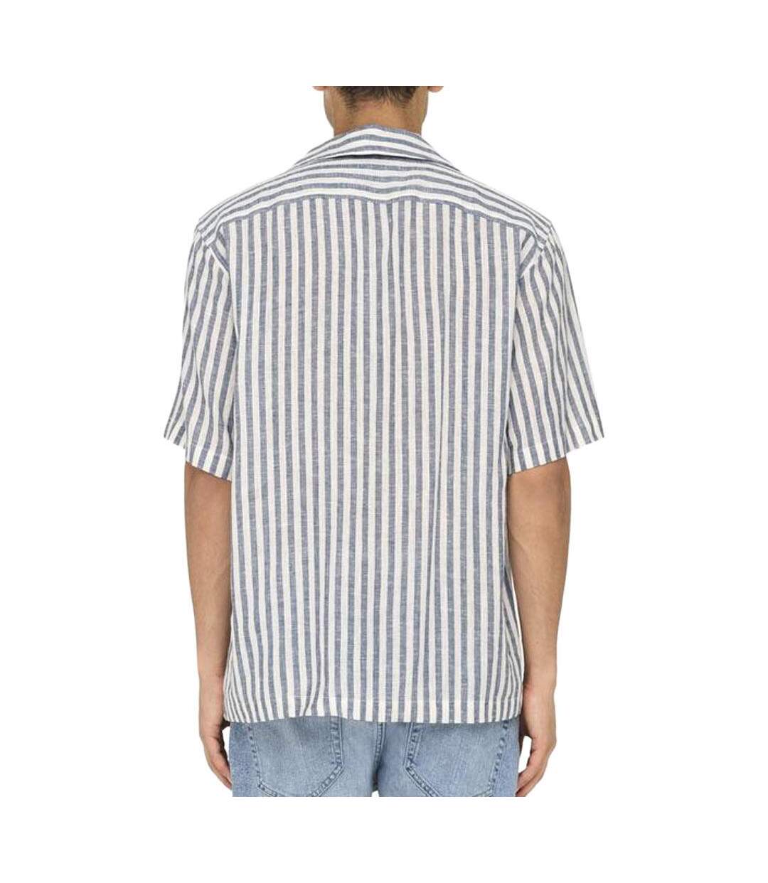 Chemisettes rayures bleu/blanc homme only & sons onsseppo strip-2