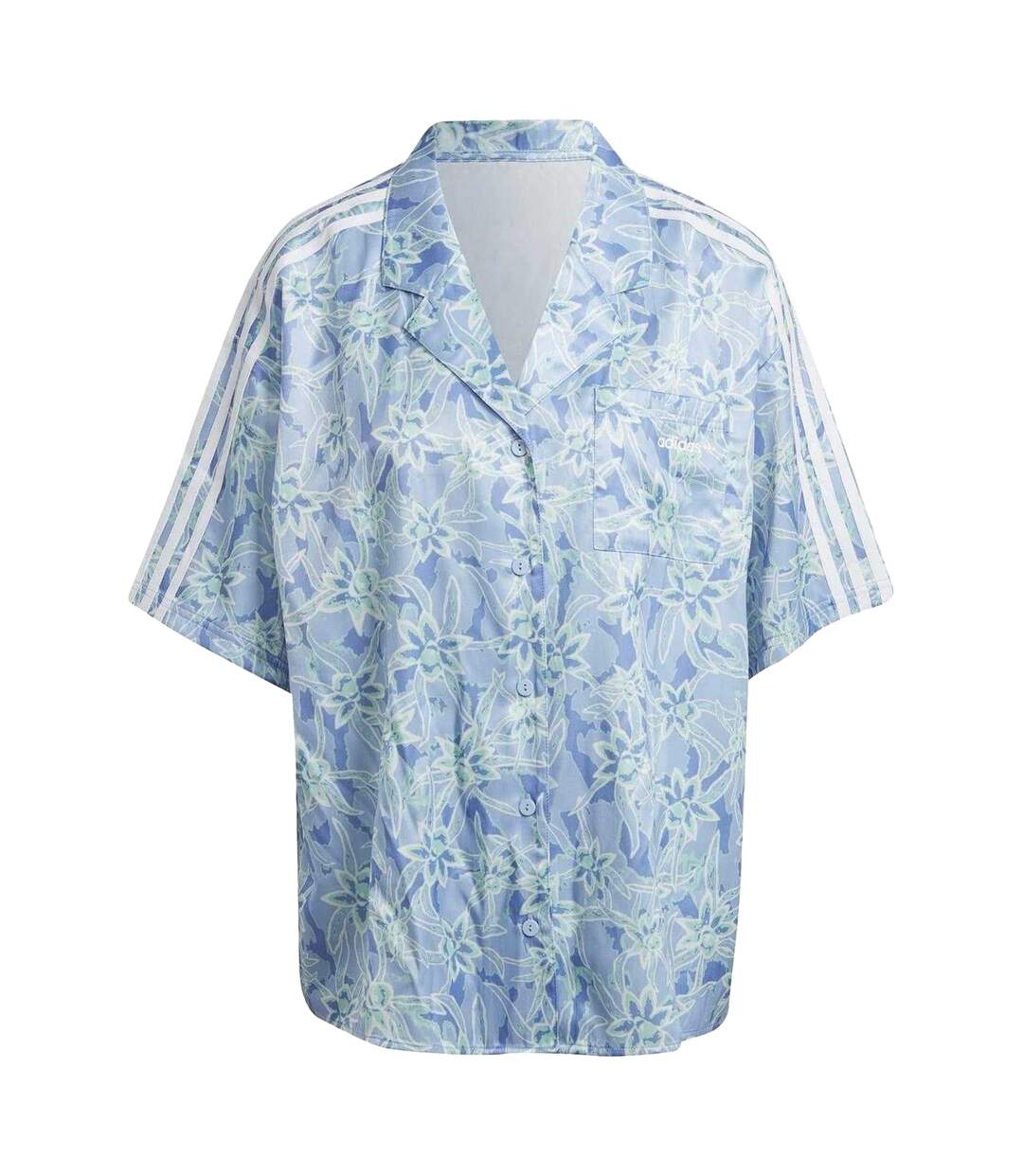 Chemise De Vacances Manches Courtes Motif/style Floral Originals Femme Bleu Adidas-2