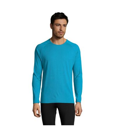 T-shirt À Manches Longues Performance Homme Bleu Ciel SOLS