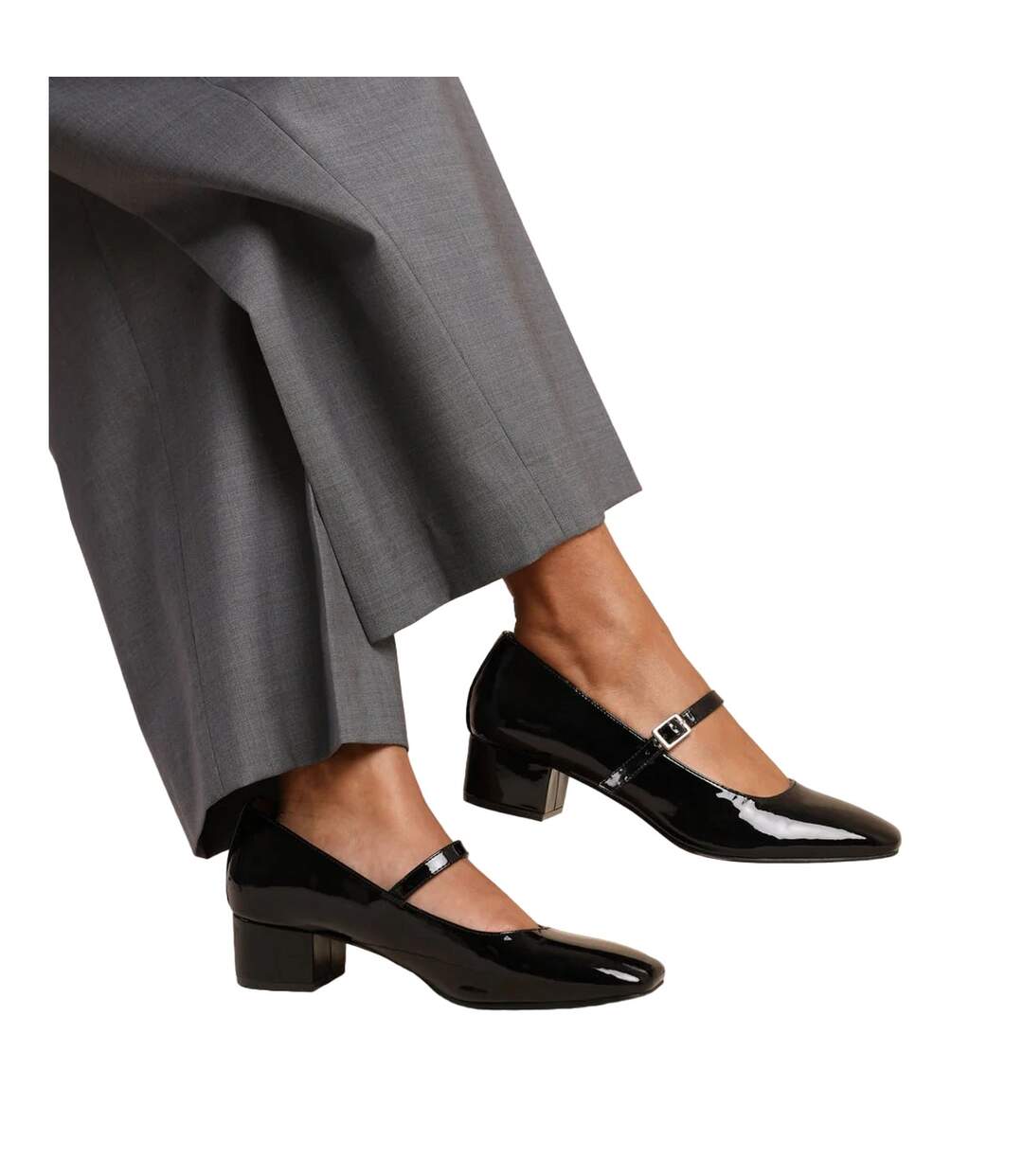 Where´s That From Womens/ladies Oslo Square Toe Wide Low Block Heel Pumps Black Where's That From-2