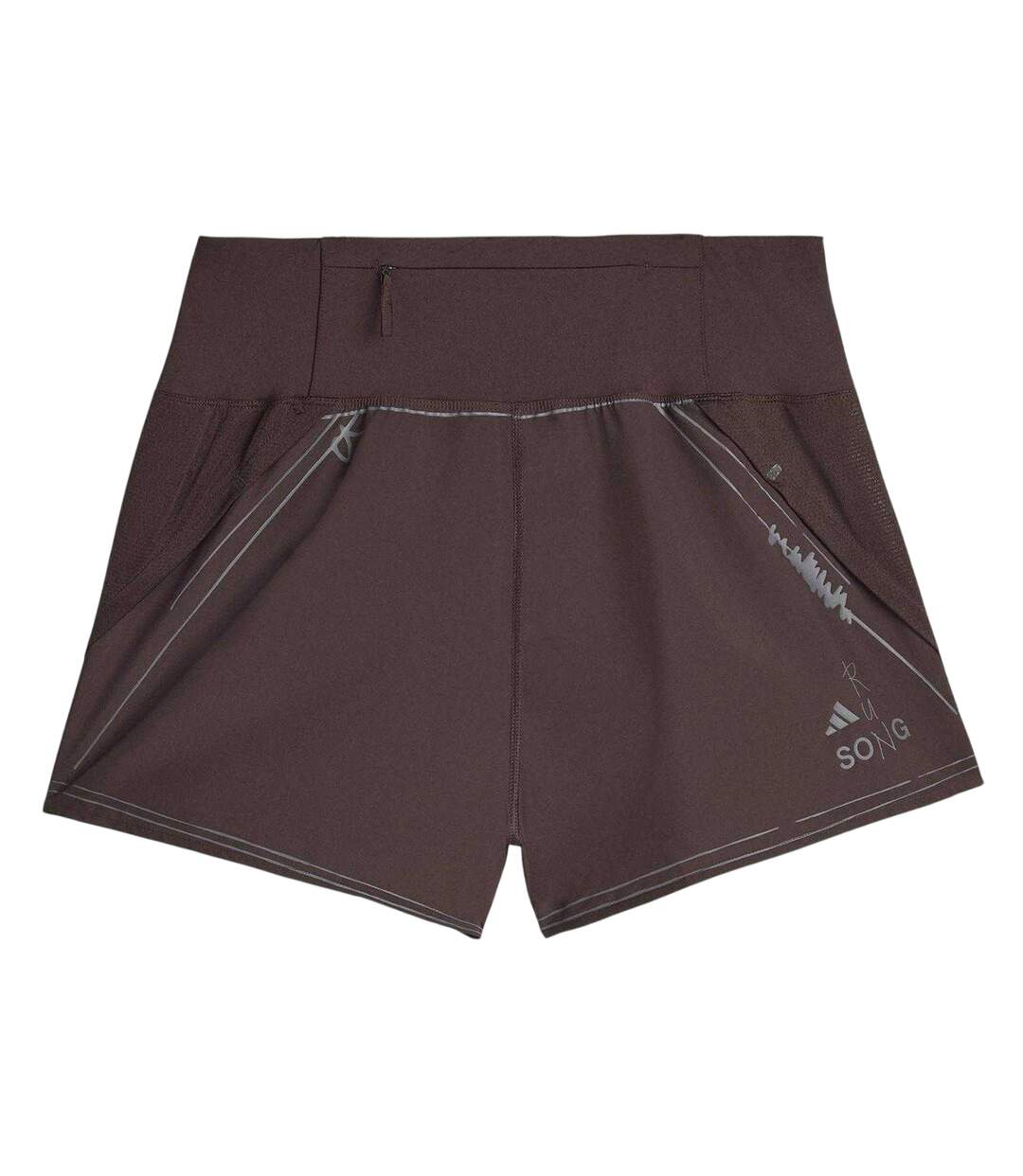Womens/ladies Song For The Mute Regular Running Shorts Coffee Adidas-2