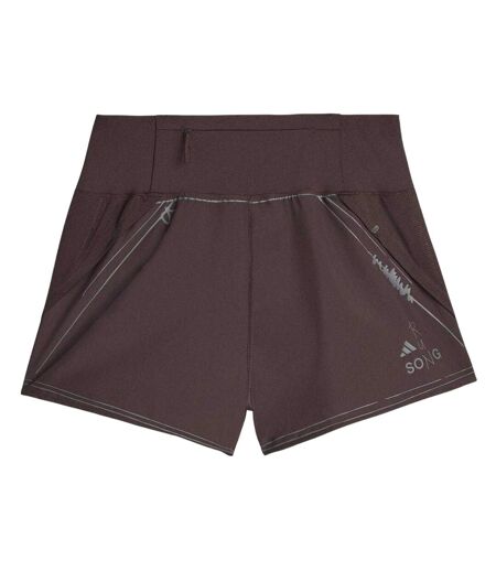 Womens/ladies Song For The Mute Regular Running Shorts Coffee Adidas