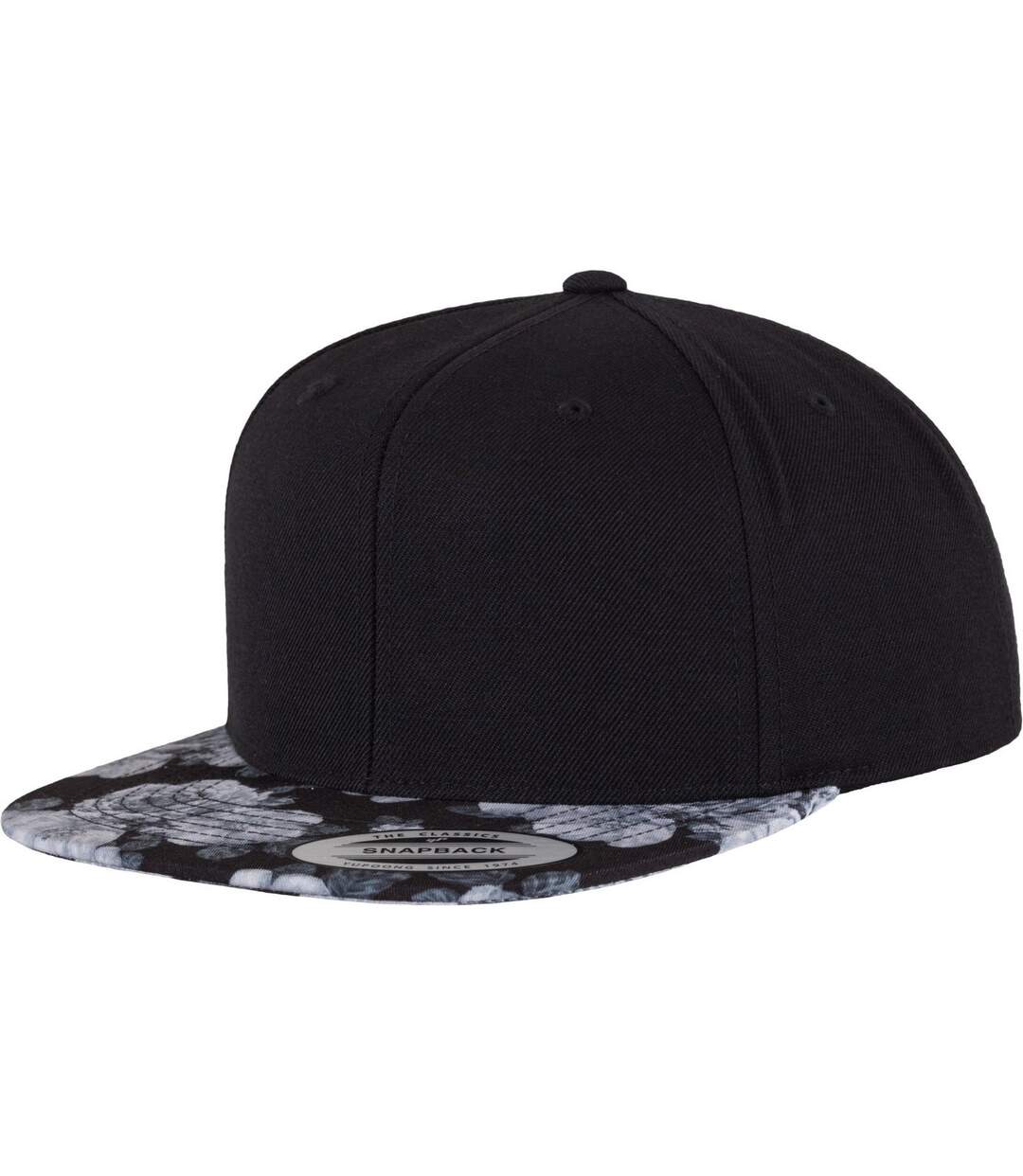 Casquette Motif/style Roses Noir Gris Flexfit-1