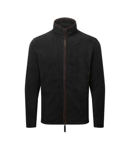 Premier Mens Artisan Fleece Jacket (Black/Brown) - UTPC5654
