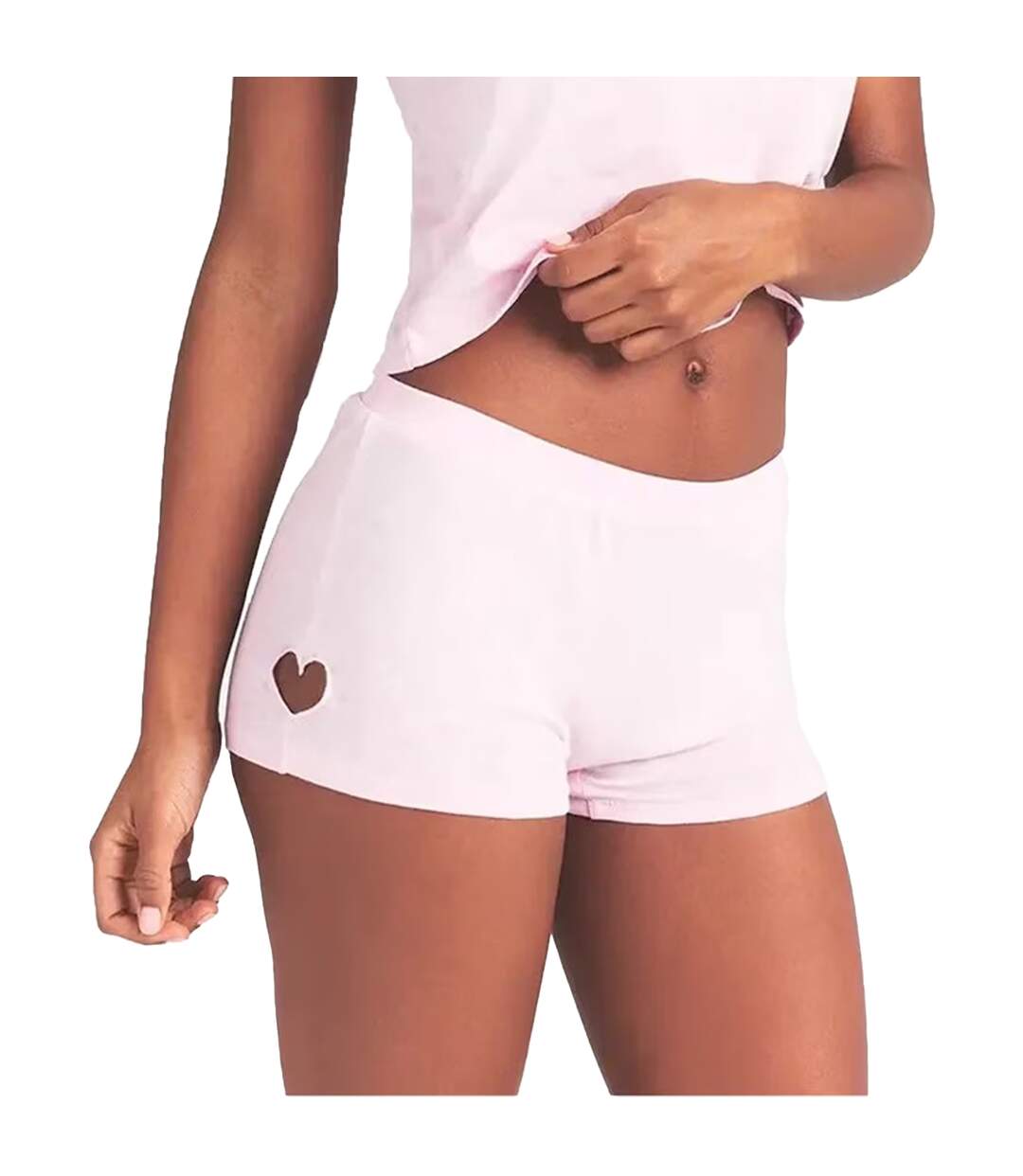 Short Motif/style Cœur Découpé Worn In Femme Blanc Skims-2