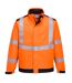 Mens hi-vis modaflame multi-norm soft shell jacket orange/navy Portwest-1