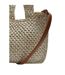 Vivid Raffia Tote Bag One Size Natural Raffia Where's That From-3