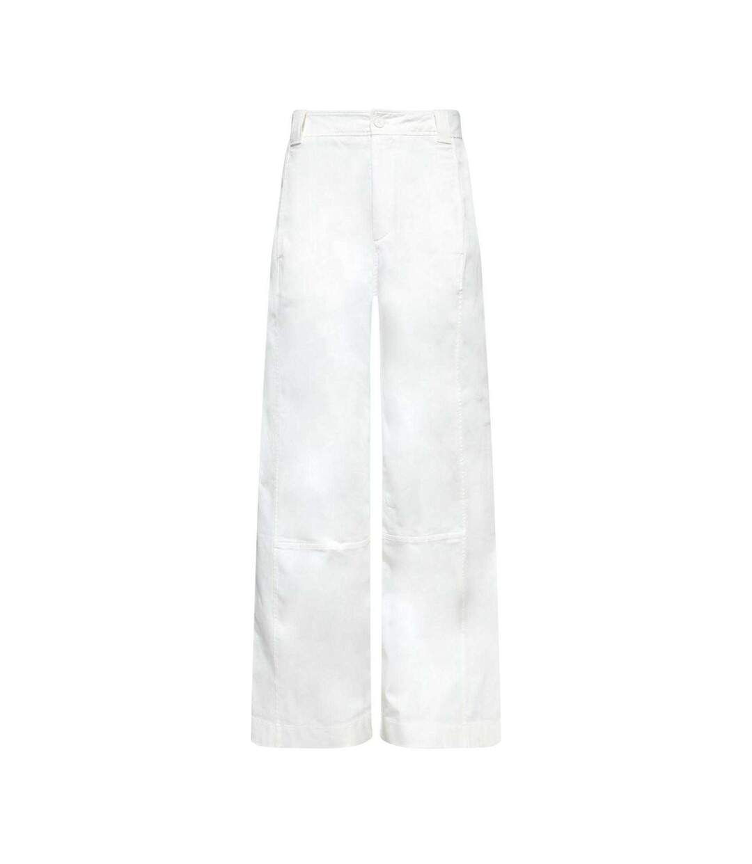 Womens/ladies Gabardine Trousers Cream Lacoste-1