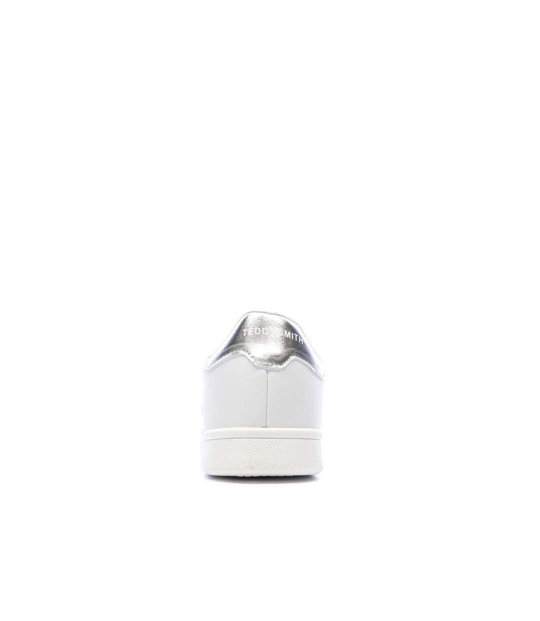 Baskets blanches/silver femme teddy smith plata-3