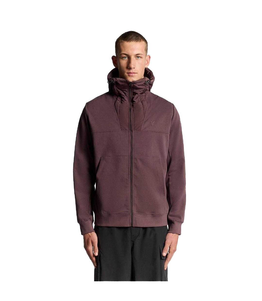 Mens Logo Hybrid Jacket Brown Lyle & Scott-4