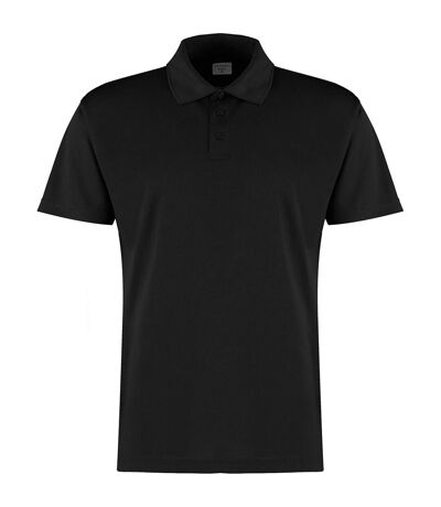 Kustom Kit Mens Cooltex Plus Micro Mesh Polo Shirt (Black)