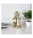 Statue en dolomite Singe 17 x 15 x 28 cm Or-2