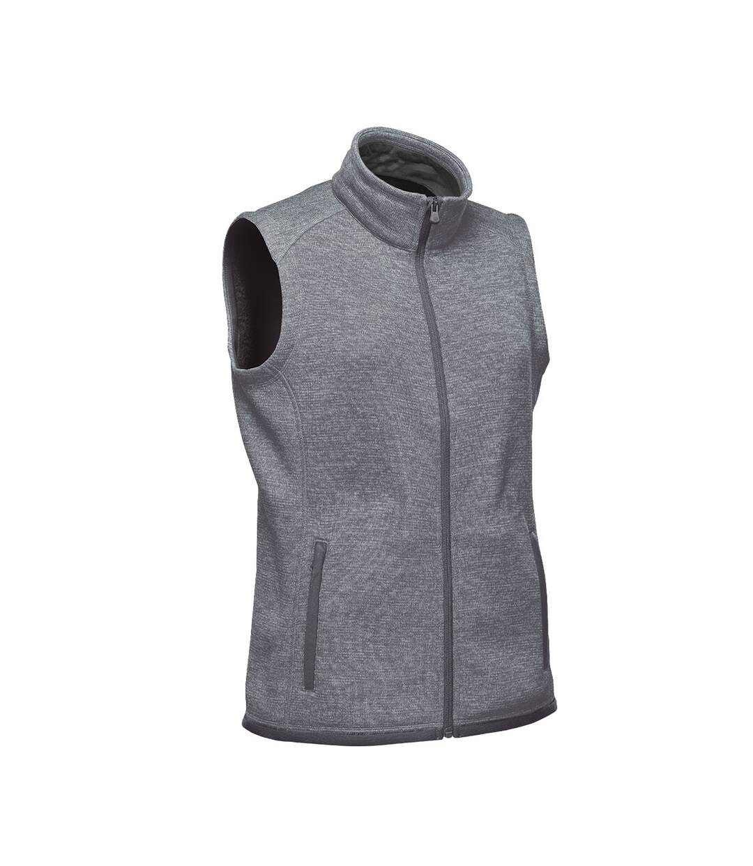 Womens/ladies avalante knitted heather full zip gilet granite Stormtech