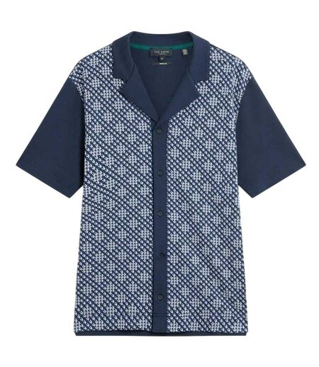 Mens Danlibe Argyle Shirt Navy Ted Baker