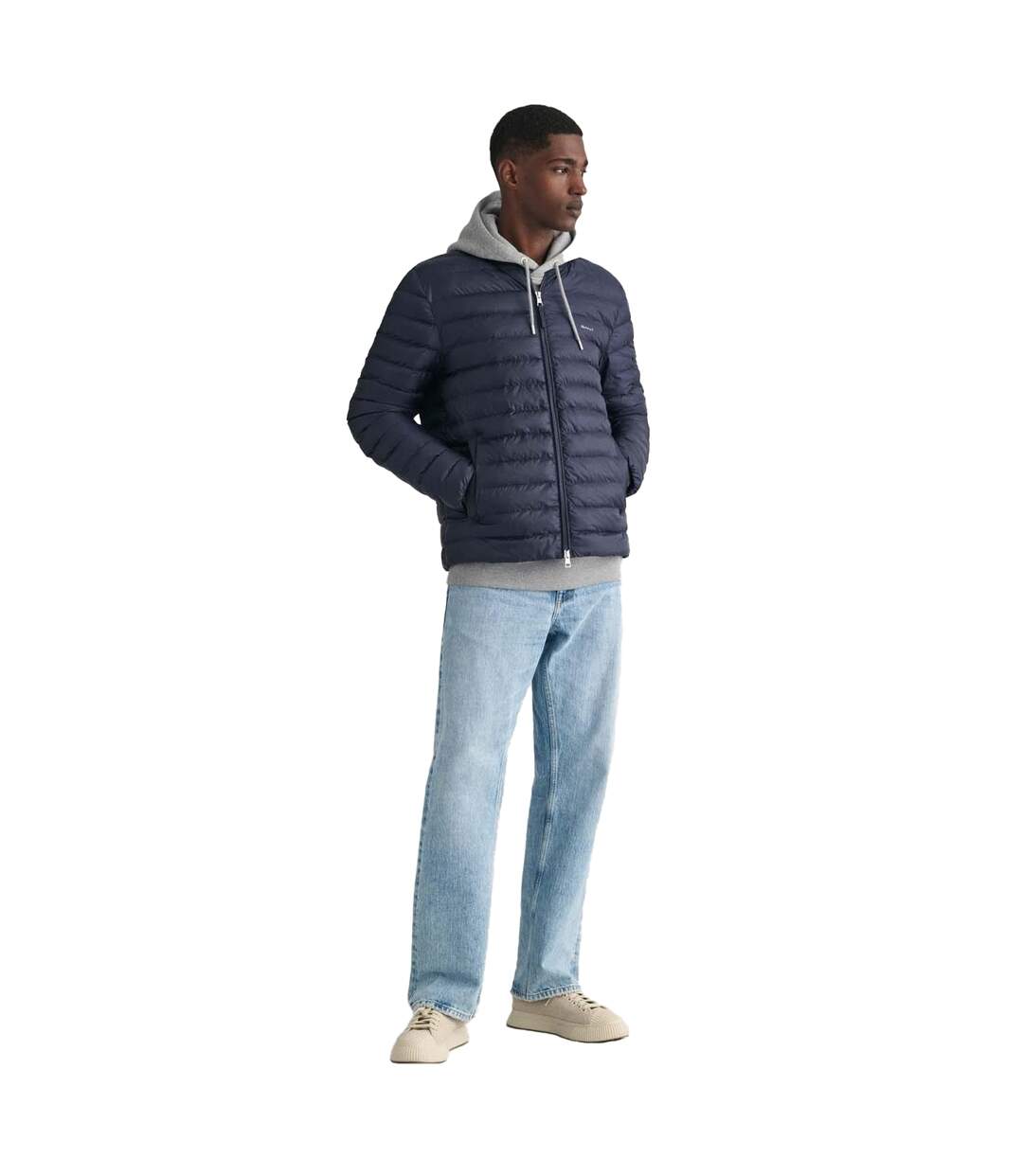 Mens Light Padded Bomber Jacket Blue Gant-1