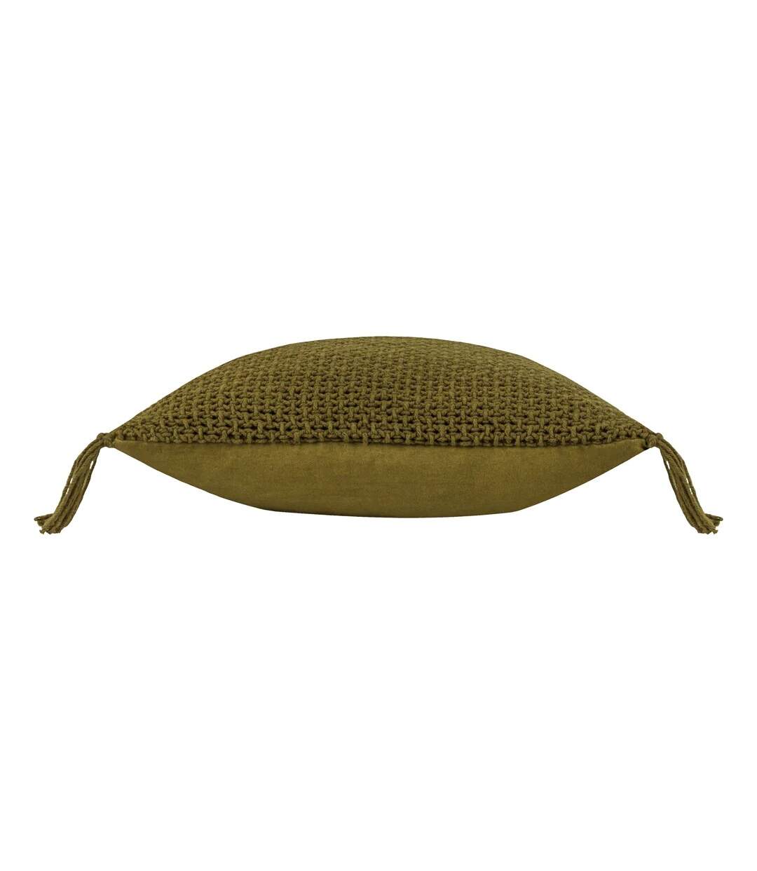 Nimble knitted cushion cover 45cm x 45cm khaki green Yard